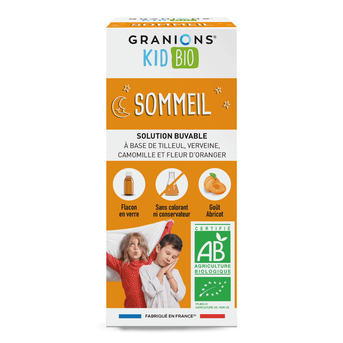 Kid Bio Sommeil - Solution Buvable Aux Plantes Goût Abricot - 125 ml